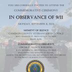 Invite Commemorative Ceremony in Observance of 9-11