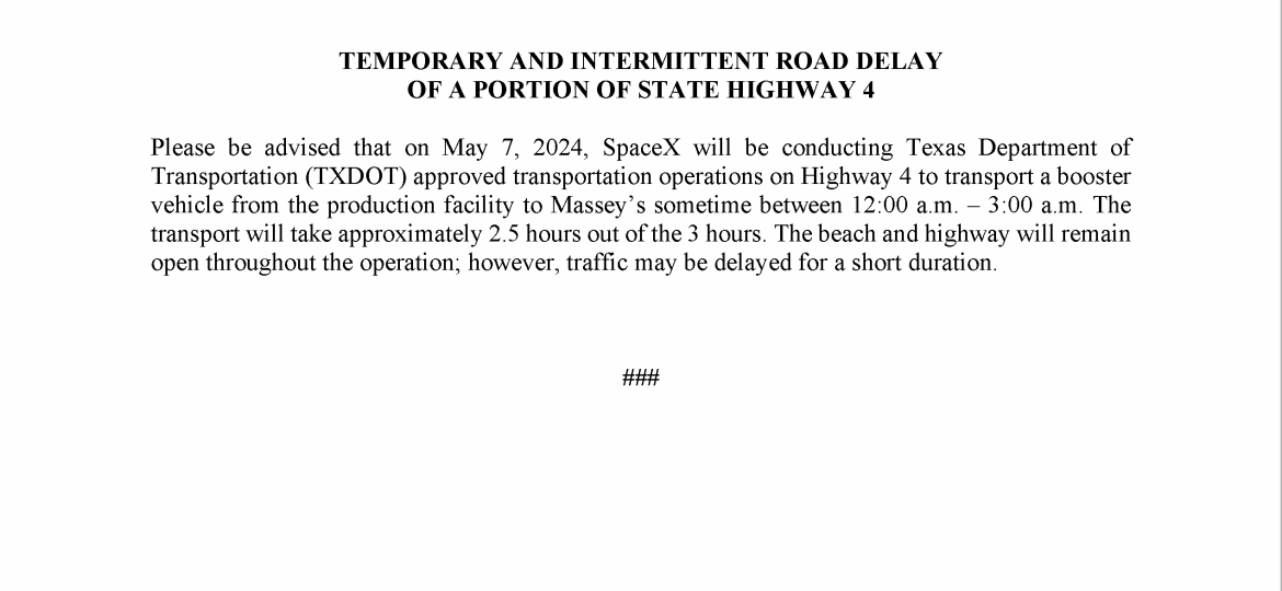 Road Delay Press Release.05.07.2024 (002)