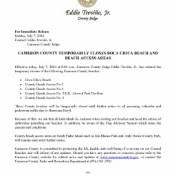 Press Release  Temporary Closure Of County Beach Access Areas 7 7 24