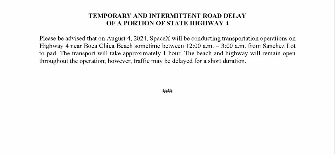 Road Delay Press Release.08.04.2024 (002)