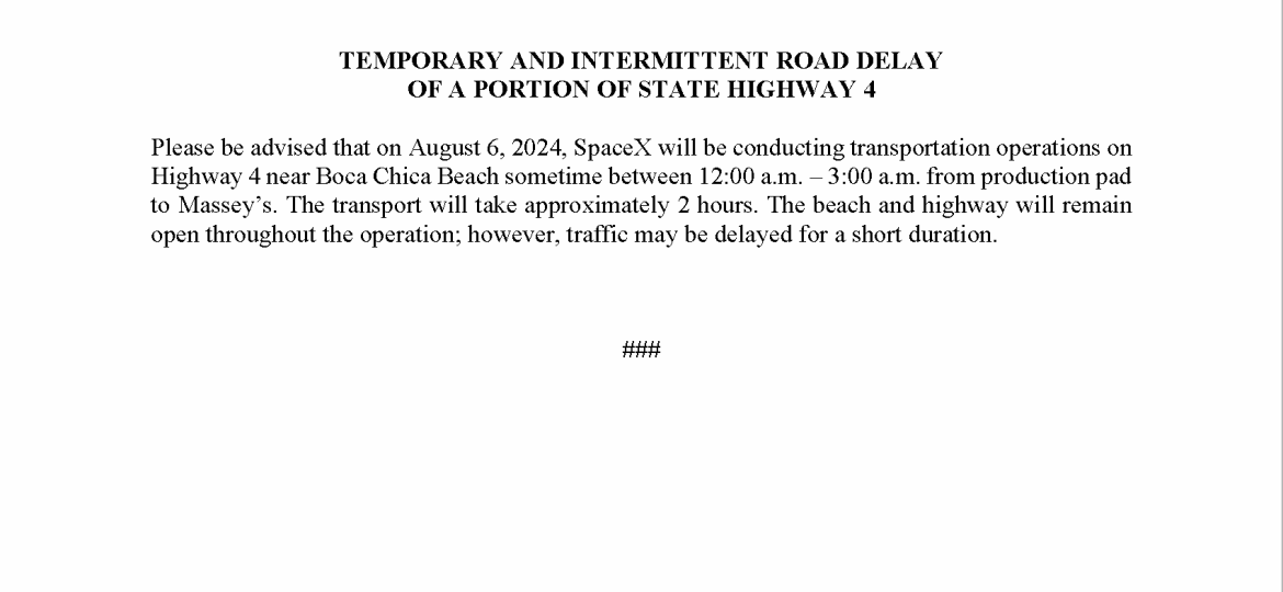 Road Delay Press Release.08.06.2024 (002)