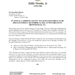 12.13.24 Toy Drive Press Release 002