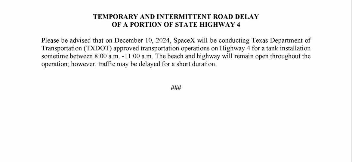 Road Delay Press Release.12.10.24 (003)