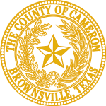 Cameron County Seal in Gold Coloring