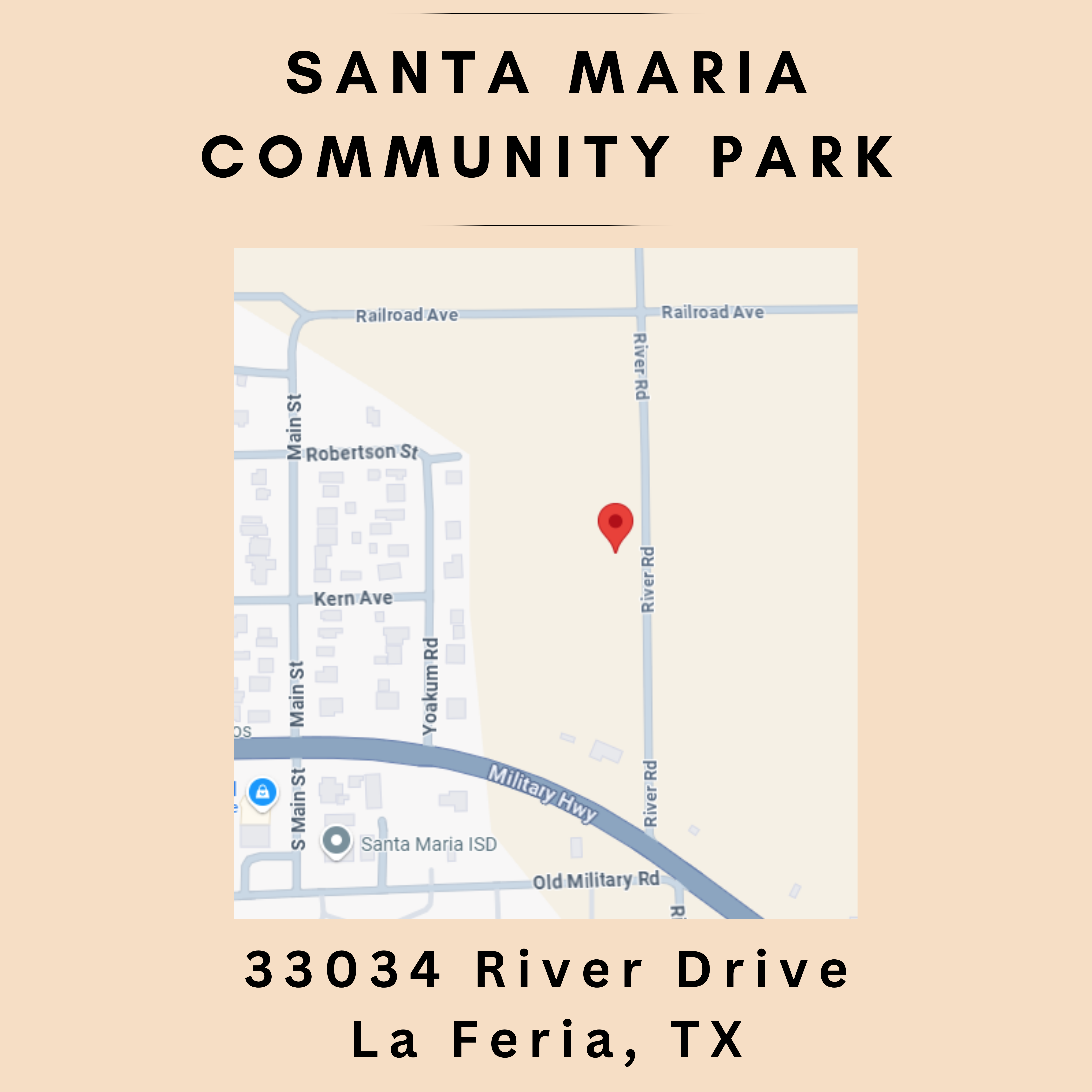 Santa Maria Community Park Ground Breaking Invitation Backside with Map