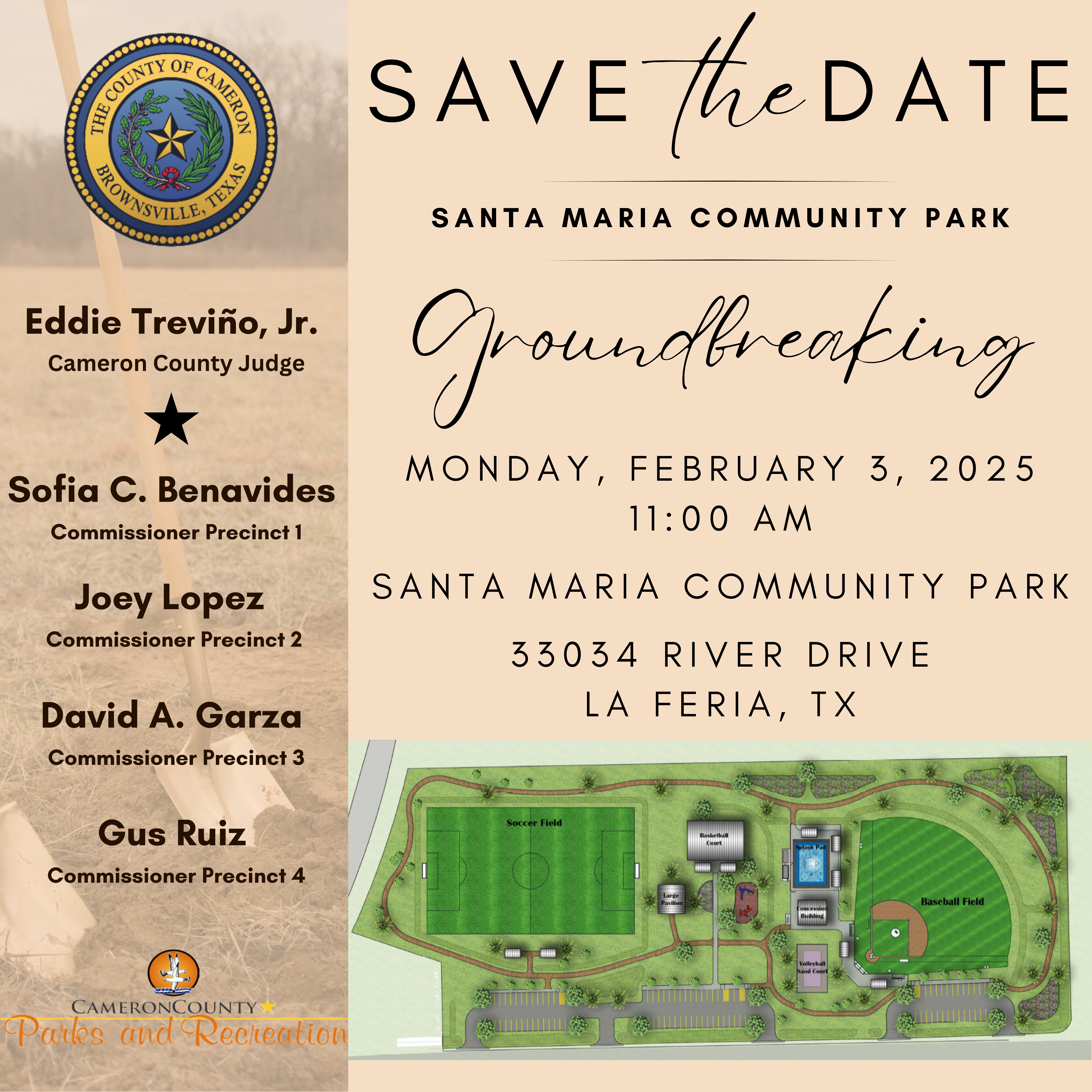 Santa Maria Community Park Ground Breaking Invitation